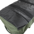 Close-up view of the Condor Centurion Duffle Bag 46L, featuring a tactical green body, textured black top panel, and horizontal webbing strips—ideal for law enforcement or first responders.