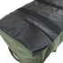 Close-up view of the Condor Centurion Duffle Bag 46L, featuring a tactical green body, textured black top panel, and horizontal webbing strips—ideal for law enforcement or first responders.