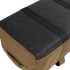 A close-up view of the Condor Colossus Duffle Bag 60L, featuring a rectangular shape, black top, brown sides, and two black straps running across the top.