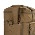 Close-up of the Condor Colossus Duffle Bag 60L in brown, featuring a top handle, zipper, and a metal D-ring on a fabric loop—perfect for first responders or law enforcement.