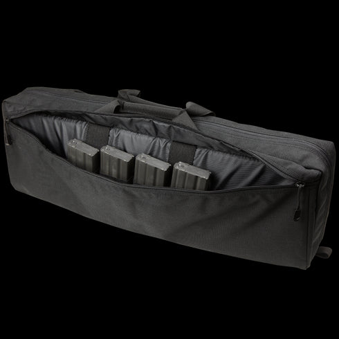 The Condor 25 Transporter Case is a black zippered carrying case with five interior pockets for gear—ideal for everyday carry (EDC) or first responder essentials.