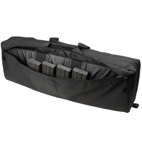 The Condor 25 Transporter Case is a black zippered carrying case with five interior pockets for gear—ideal for everyday carry (EDC) or first responder essentials.