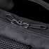 Close-up of the Condor 25 Transporter Case in black fabric, designed for shooting range or military use, featuring two zipper pulls meeting at the center of a closed zipper.