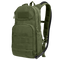 The Condor Fuel Hydration Backpack 18L (SALE) features two zippered compartments, front MOLLE webbing, padded shoulder straps, and an attached hydration hose in green.