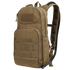 The Condor Fuel Hydration Backpack 18L in Coyote Brown features multiple zippered compartments, front MOLLE webbing, padded shoulder straps, and is compatible with the Condor 3L Torrent Hydration Bladder.