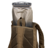 A Condor Fuel Hydration Backpack 18L in brown features a back pocket for a 3L hydration bladder, offering organized storage and easy on-the-go drinking.