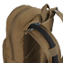 Close-up of the Condor Fuel Hydration Backpack 18L in brown, featuring a padded shoulder strap, mesh back panel, and efficient gear organization.