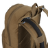 Close-up of the Condor Fuel Hydration Backpack 18L in brown, featuring a padded shoulder strap, mesh back panel, and efficient gear organization.