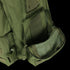 A close-up view of an open zippered pocket on the Condor Convoy Backpack 22L in Scorpion OCP, highlighting the fabric texture and stitching details.