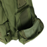 A close-up view of an open zippered pocket on the Condor Convoy Backpack 22L in Scorpion OCP, highlighting the fabric texture and stitching details.