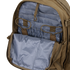 Open compartment of the Condor Convoy Backpack 22L reveals multiple interior pockets and elastic loops on a light blue lining—perfect for First Responder gear or Shooting Range essentials.