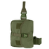 The Condor Gas Mask Leg Rig in Olive Drab features straps, buckle closure, and attachment points for secure carrying on a belt or vest.