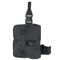 The Condor Gas Mask Leg Rig features adjustable straps, buckle closures, and hook-and-loop patches for secure attachment and storage—ideal for military or first responder use.
