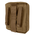 The Condor Gas Mask Leg Rig is a tan tactical pouch with dual vertical straps and snap buttons, designed for MOLLE gear—ideal for first responders and law enforcement pros.