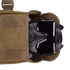 The Condor Gas Mask Leg Rig, in black, is partially tucked inside a tan bag with a Velcro flap—perfect gear for first responders or law enforcement.