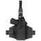 The Condor LCS RDS Leg Holster, shown in black with a secured handgun, features adjustable straps and a quick-release buckle, displayed against a plain white background.