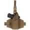The Condor LCS RDS Leg Holster, shown in tan with a black handgun, is designed for military or first responder use and displayed against a white background.