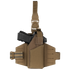The Condor LCS RDS Leg Holster, shown in tan with a black handgun, is designed for military or first responder use and displayed against a white background.