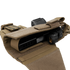 The Condor LCS RDS Leg Holster securely holds a handgun with mounted optic and flashlight, kept in place by a Velcro flap.