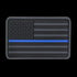 The Condor US Flag PVC Patch features a black and gray American flag with a single blue stripe, representing support for law enforcement.