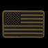 The Condor US Flag PVC Patch features a subdued black and olive green design with muted stars and stripes—ideal for military personnel or showcasing pride at the shooting range.