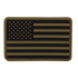 The Condor US Flag PVC Patch features a subdued black and olive green design with muted stars and stripes—ideal for military personnel or showcasing pride at the shooting range.