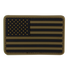 The Condor US Flag PVC Patch features a subdued black and olive green design with muted stars and stripes—ideal for military personnel or showcasing pride at the shooting range.