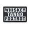 The Condor Whiskey Tango Foxtrot PVC Patch in graphite displays “WHISKEY TANGO FOXTROT” in bold white capitals over three lines—a popular phrase among military personnel.