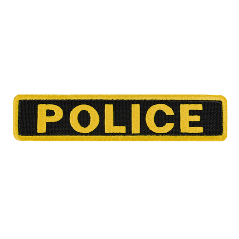 The Condor Police Patch features yellow POLICE text on a black background with a yellow border—making it a great addition to your EDC gear or shooting range setup.