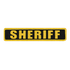The Condor Sheriff Patch is a rectangular patch featuring SHERIFF in bold yellow letters on a black background with a yellow border—ideal for law enforcement or first responder uniforms.