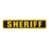 The Condor Sheriff Patch is a rectangular patch featuring SHERIFF in bold yellow letters on a black background with a yellow border—ideal for law enforcement or first responder uniforms.