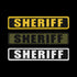 The Condor Sheriff Patch comes in yellow, green, and white color schemes with SHERIFF in bold caps—ideal for tactical or first responder uniforms.