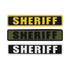 The Condor Sheriff Patch comes in yellow, green, and white color schemes with SHERIFF in bold caps—ideal for tactical or first responder uniforms.