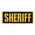 The Condor Sheriff Patch is a rectangular tactical patch featuring bold yellow SHERIFF lettering on black with a yellow border, perfect for law enforcement or military use.