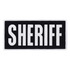 The Condor Sheriff Patch is a rectangular, black tactical patch with SHERIFF in bold white letters—ideal for law enforcement or first responder uniforms.
