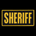 The Condor Sheriff Patch is a rectangular tactical patch with SHERIFF in large yellow letters on a black background, bordered in yellow.