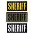 Three Condor Sheriff Patches in black/yellow, olive/black, and black/white are arranged vertically—ideal for Military or Law Enforcement first responders.