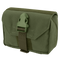 The Condor First Response Pouch in Olive Drab features a buckle closure and flap cover, crafted from durable fabric and shown against a white background.