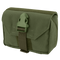 The Condor First Response Pouch in Olive Drab features a buckle closure and flap cover, crafted from durable fabric and shown against a white background.
