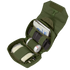 The Condor First Response Pouch is open, displaying bandages, gauze, and scissors organized inside with elastic straps.