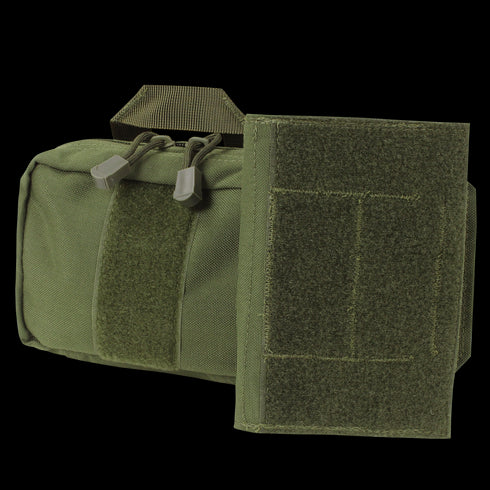 The Condor First Response Pouch - Scorpion OCP is a durable tactical pouch with a zipper and velcro flap, designed for military or law enforcement use, shown against a white background.