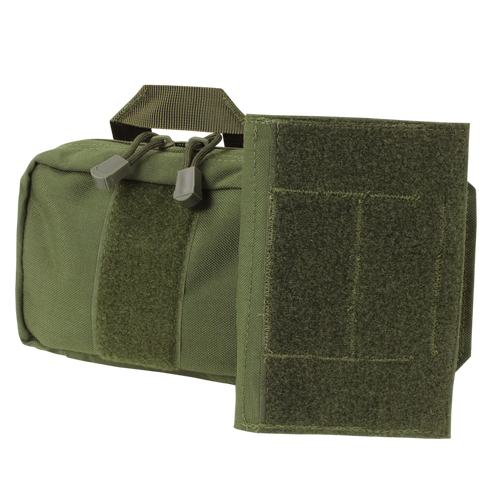 The Condor First Response Pouch - Scorpion OCP is a durable tactical pouch with a zipper and velcro flap, designed for military or law enforcement use, shown against a white background.