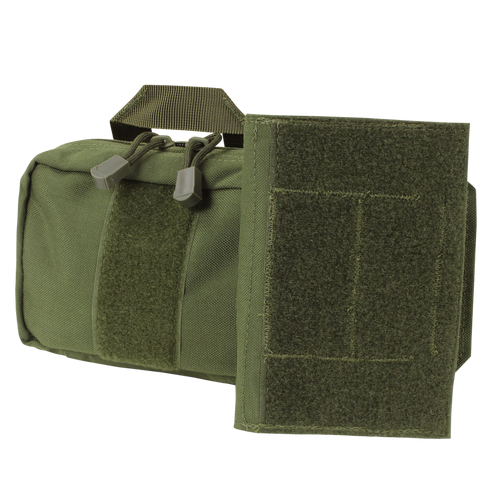 The Condor First Response Pouch - Scorpion OCP is a durable tactical pouch with a zipper and velcro flap, designed for military or law enforcement use, shown against a white background.