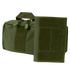 The Condor First Response Pouch in green features dual zipper pulls and a Velcro strap, displayed next to a matching Velcro-backed accessory panel.