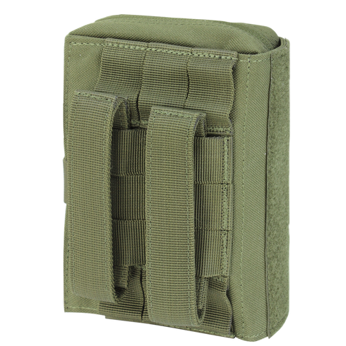 Condor First Response Pouch - Scorpion OCP features MOLLE webbing on the back for easy attachment to backpacks or vests, making it perfect for military or first responder use.