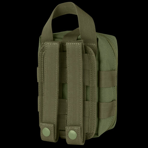 The Condor EMT Leg Rig is a green bag with straps.