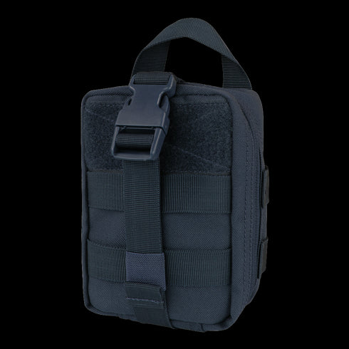 The Condor Rip-Away EMT Pouch Lite features a top handle, front buckle strap, and MOLLE webbing—perfect for EDC or first responders, and easily attaches to gear or backpacks.