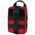 The Condor Rip-Away EMT Pouch Lite is a compact red pouch with a black handle, buckle, and front webbing straps—perfect for military or first responders.