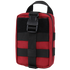 The Condor Rip-Away EMT Pouch Lite is a compact red pouch with a black handle, buckle, and front webbing straps—perfect for military or first responders.