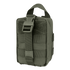 The Condor Rip-Away EMT Pouch Lite in olive green features a buckle closure, front MOLLE webbing, and a top handle—perfect for military use or as an EDC essential for bushcraft and outdoor adventures.